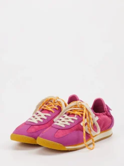 – Retro-Sneaker aus Velour und Textil Pink-Puraai Sale