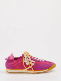 – Retro-Sneaker aus Velour und Textil Pink-Puraai Sale