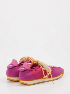– Retro-Sneaker aus Velour und Textil Pink-Puraai Sale