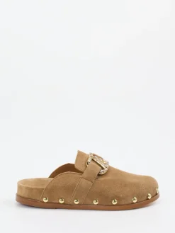 – Clogs aus Veloursleder in Karamell-Ralph Harrison Best