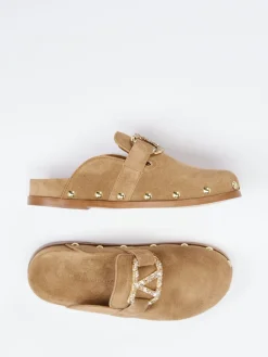 – Clogs aus Veloursleder in Karamell-Ralph Harrison Best