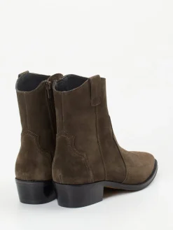 – Cowboyboots aus Veloursleder dunkelbraun-Ralph Harrison Outlet