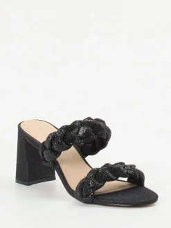 – High Heel Mules aus Textil in-Ralph Harrison Sale