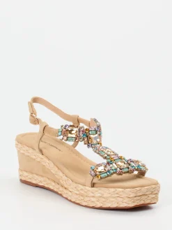 – Keilsandalette aus Veloursleder-Ralph Harrison New