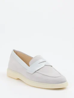 – Loafer aus Veloursleder Hellgrau-Ralph Harrison Online