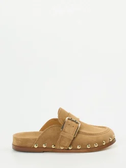 – Loafer-Mules aus Veloursleder Sandbeige-Ralph Harrison Sale