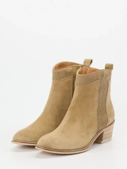 – Stiefeletten aus Veloursleder sandbeige-Ralph Harrison Best