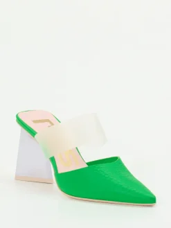 – Mules aus Kalbleder mit transparentem Riemen-RAS Online