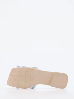 – Pantolette aus Metallicleder hell irisierend-RAS Clearance