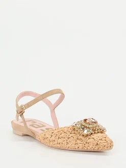 – Slingback-Ballerinas aus Raffiabast-RAS Outlet