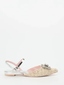 – Slingback-Ballerinas aus Bastgeflecht-RAS Sale