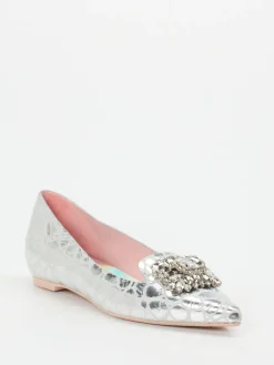 – Spitzballerinas aus Metallicleder-RAS Sale