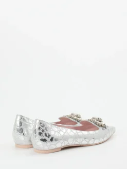 – Spitzballerinas aus Metallicleder-RAS Sale