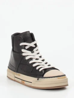 – High-Top Sneaker aus Leder-Rebecca White Hot