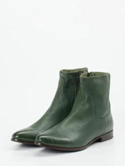 – Stiefelette aus Lammleder tannen-Rebecca White Outlet