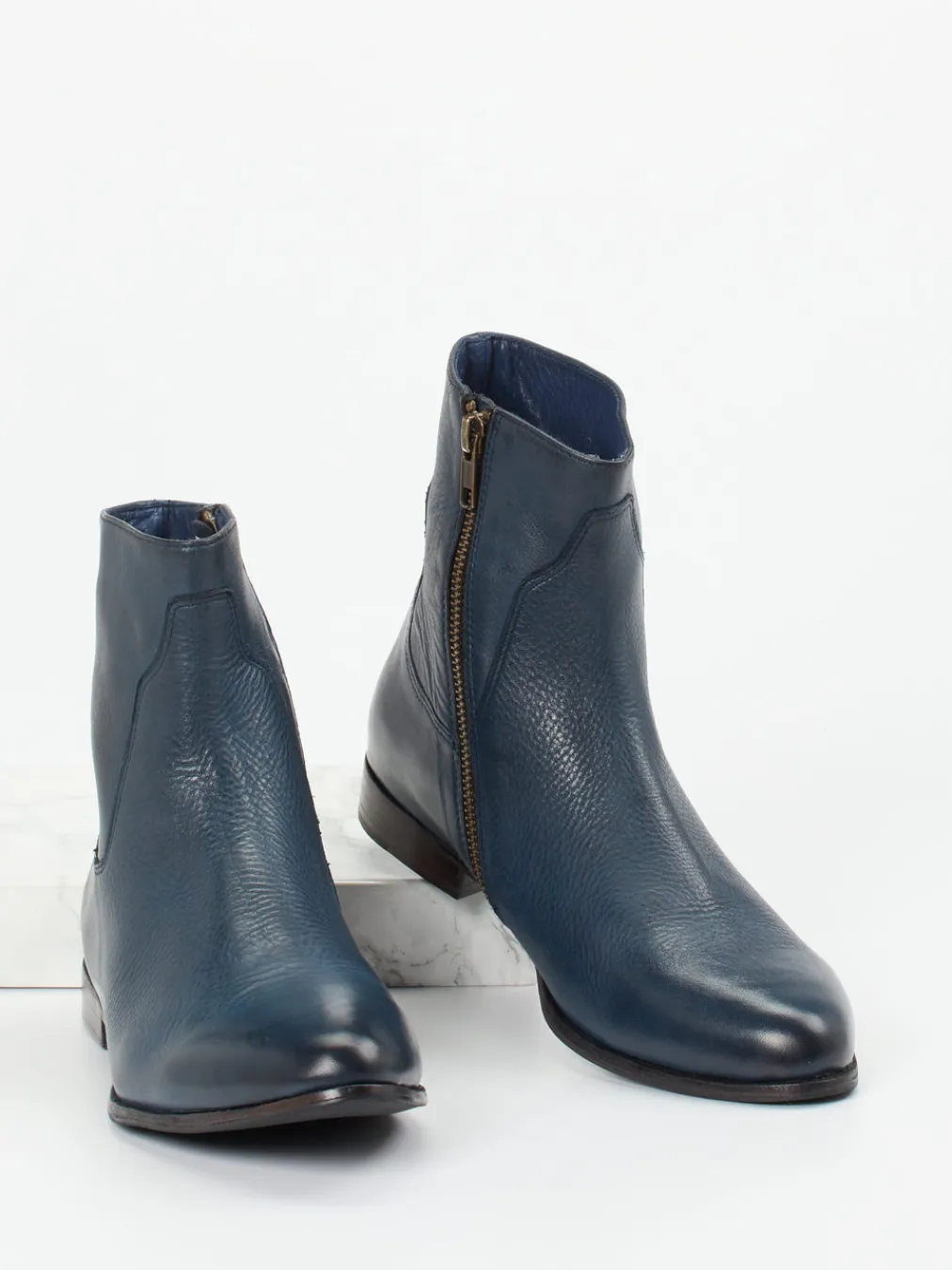 – Stiefeletten aus Lammleder Dunkel-Rebecca White Sale