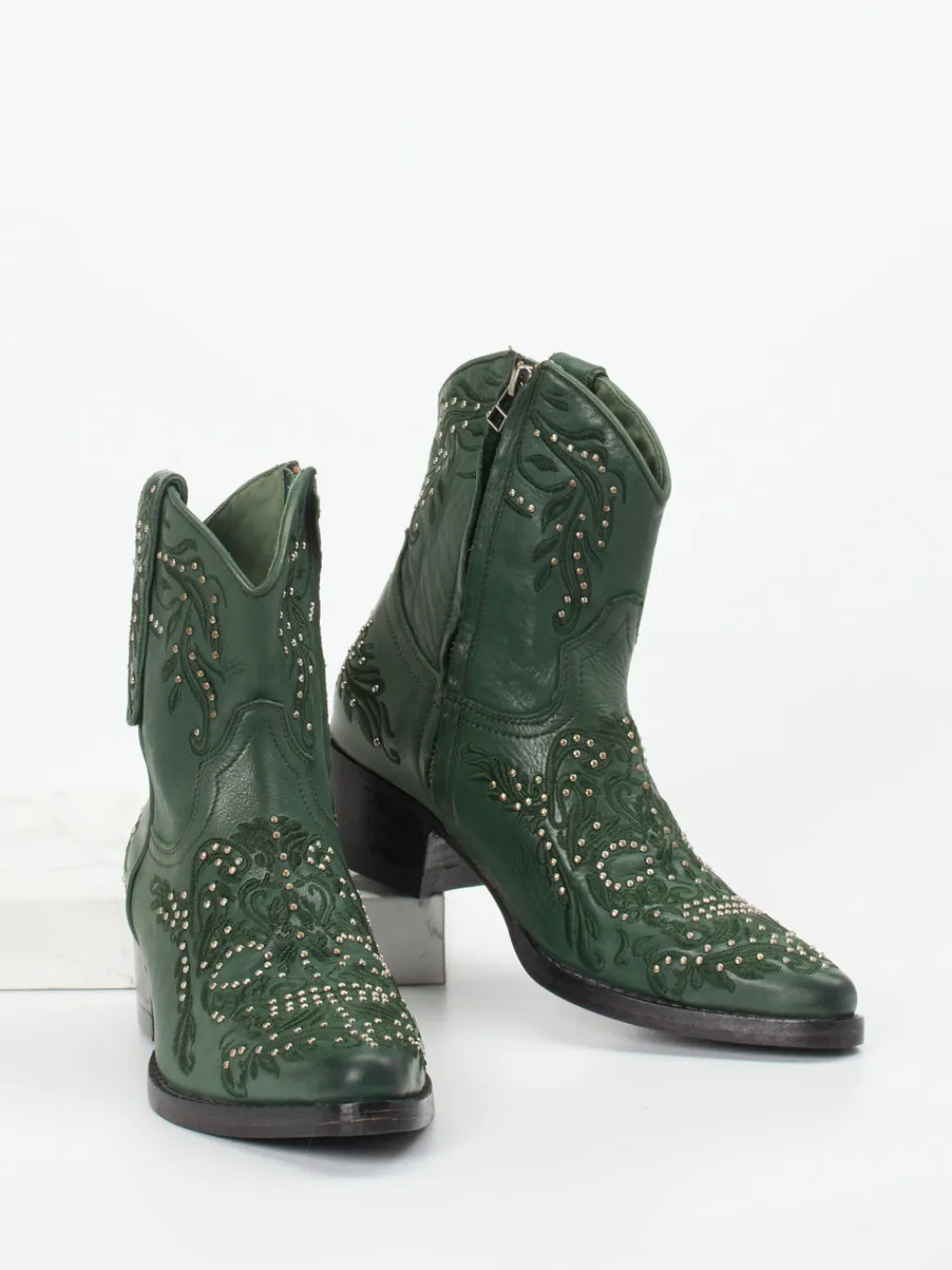 – Western-Stiefelette aus Lammleder-Rebecca White Clearance