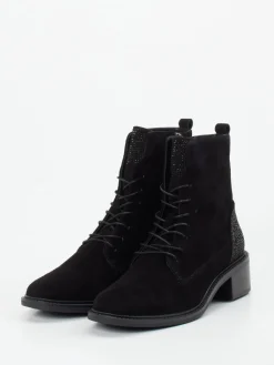 – Schnürstiefelette aus Veloursleder-Regarde Le Ciel Outlet