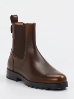 – Chelsea Boots aus Kalbleder Dunkel-Santoni Hot