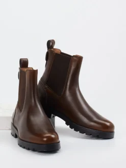 – Chelsea Boots aus Kalbleder Dunkel-Santoni Hot