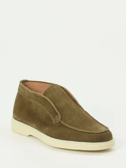 – Desert Boots aus Veloursleder olivbraun-Santoni Sale