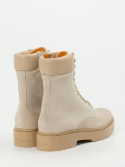 – Schnürstiefelette aus Veloursleder-Santoni New