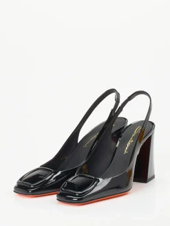 – Slingback-Pumps aus Lackleder-Santoni Hot