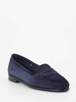 – Slipper aus Veloursleder Dunkel-Santoni New