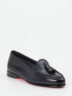 – Tassel Loafer aus Kalbleder Tiefschwarz-Santoni Clearance