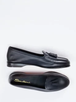 – Tassel Loafer aus Kalbleder Tiefschwarz-Santoni Clearance
