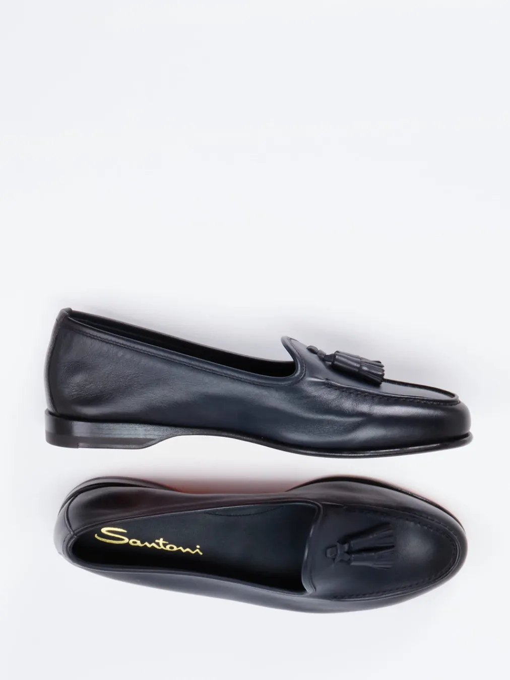 – Tassel Loafer aus Kalbleder Tiefschwarz-Santoni Clearance