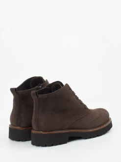 – Brogue-Boots aus Veloursleder dunkel-Semler Clearance