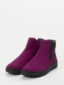 – Chelsea Boots aus Veloursleder pflaume-Semler Sale