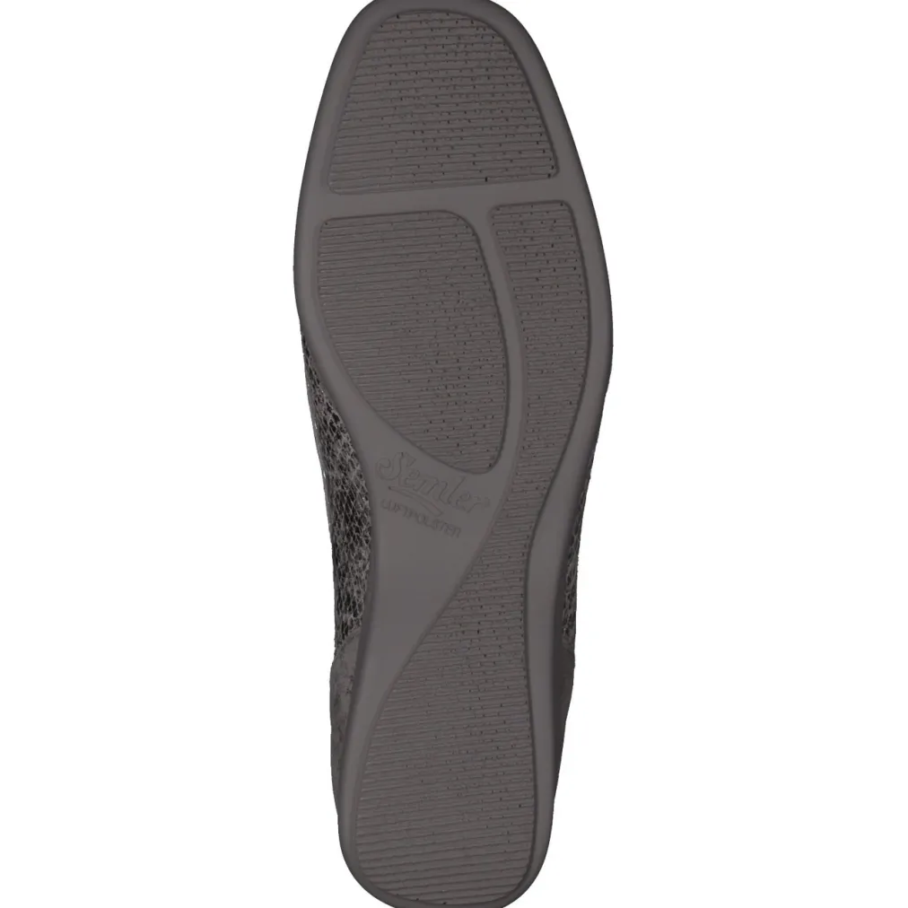 – Komfort-Loafer aus Metallicleder silbergrau-Semler Sale