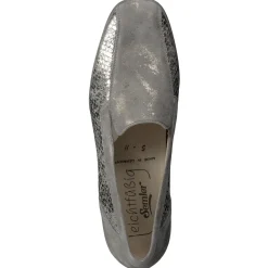 – Komfort-Loafer aus Metallicleder silbergrau-Semler Sale
