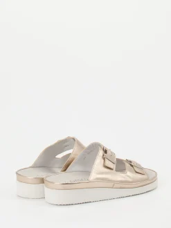 – Komfort-Pantolette aus Metallicleder-Semler Online