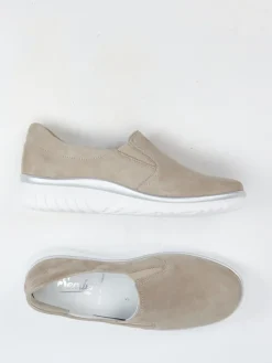 – Komfort-Slipper aus Veloursleder grau-Semler Outlet