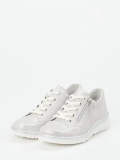 – Komfort-Sneaker aus Kalbleder hell-Semler Outlet