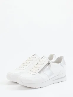 – Komfort-Sneaker aus Kalbleder -silber-Semler Clearance