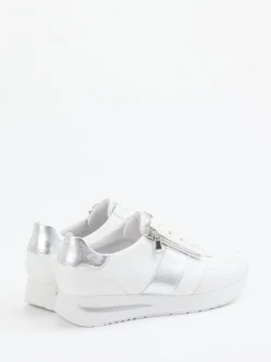 – Komfort-Sneaker aus Kalbleder -silber-Semler Clearance