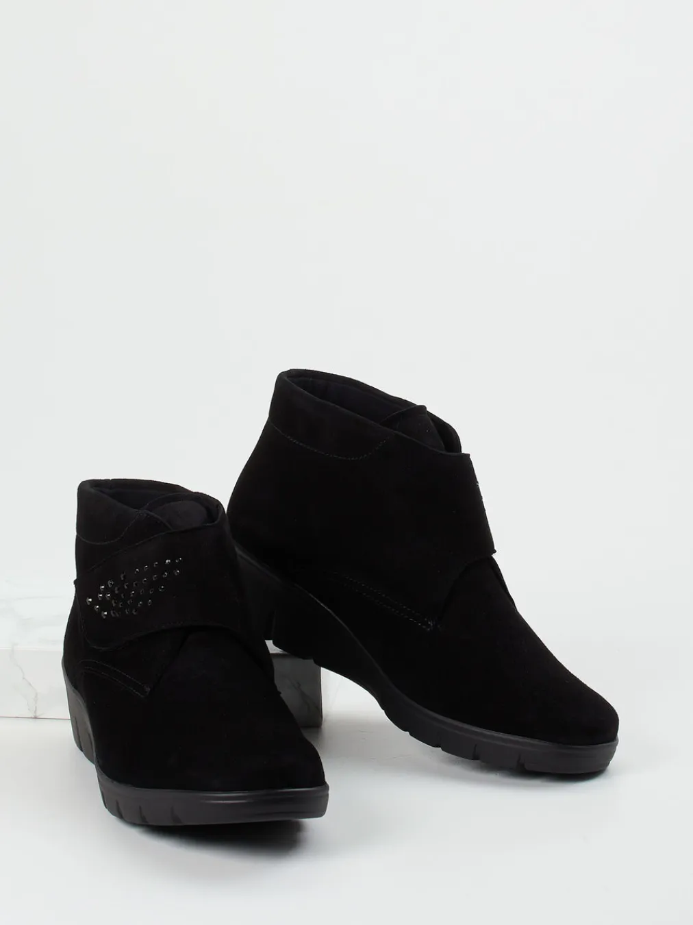 – Komfort-Stiefeletten aus Veloursleder-Semler Discount