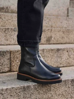 – Langschaftstiefel aus Kalbleder-Semler