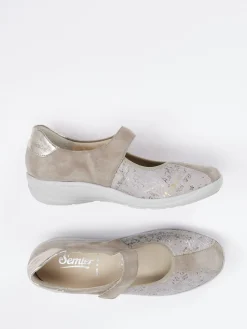 – Mary Janes aus Veloursleder in grau-Semler Hot