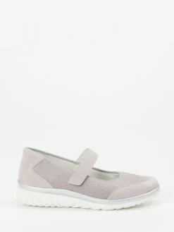 – Mary Janes aus Veloursleder Hell-Semler New