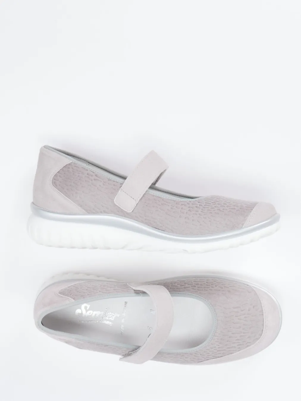 – Mary Janes aus Veloursleder Hell-Semler New