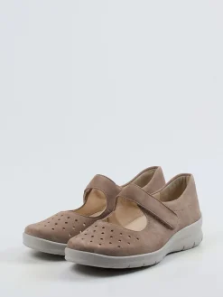 – Mary Janes aus Veloursleder in Taupe-Semler Hot