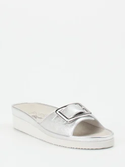 – Pantoletten aus Metallicleder in-Semler Clearance