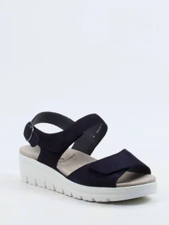 – Sandalen aus Veloursleder Dunkel-Semler New