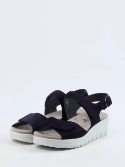 – Sandalen aus Veloursleder Dunkel-Semler New