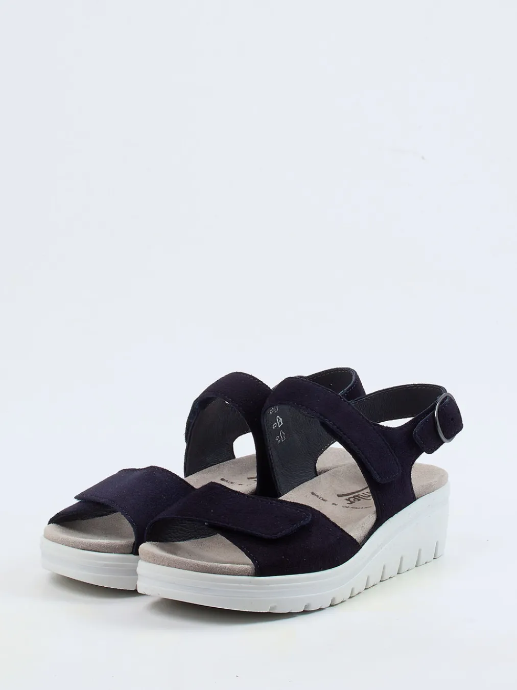 – Sandalen aus Veloursleder Dunkel-Semler New